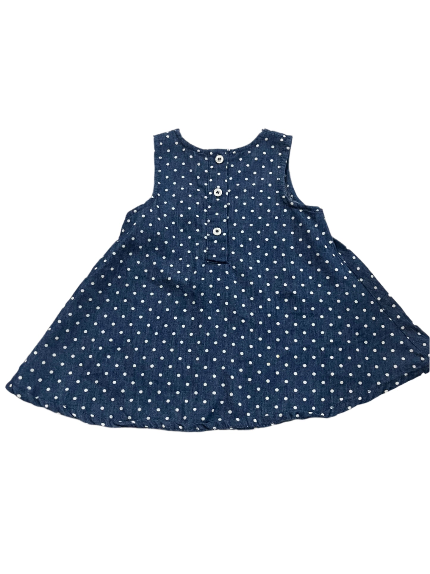 Polka Dot Denim Dress - Size 000