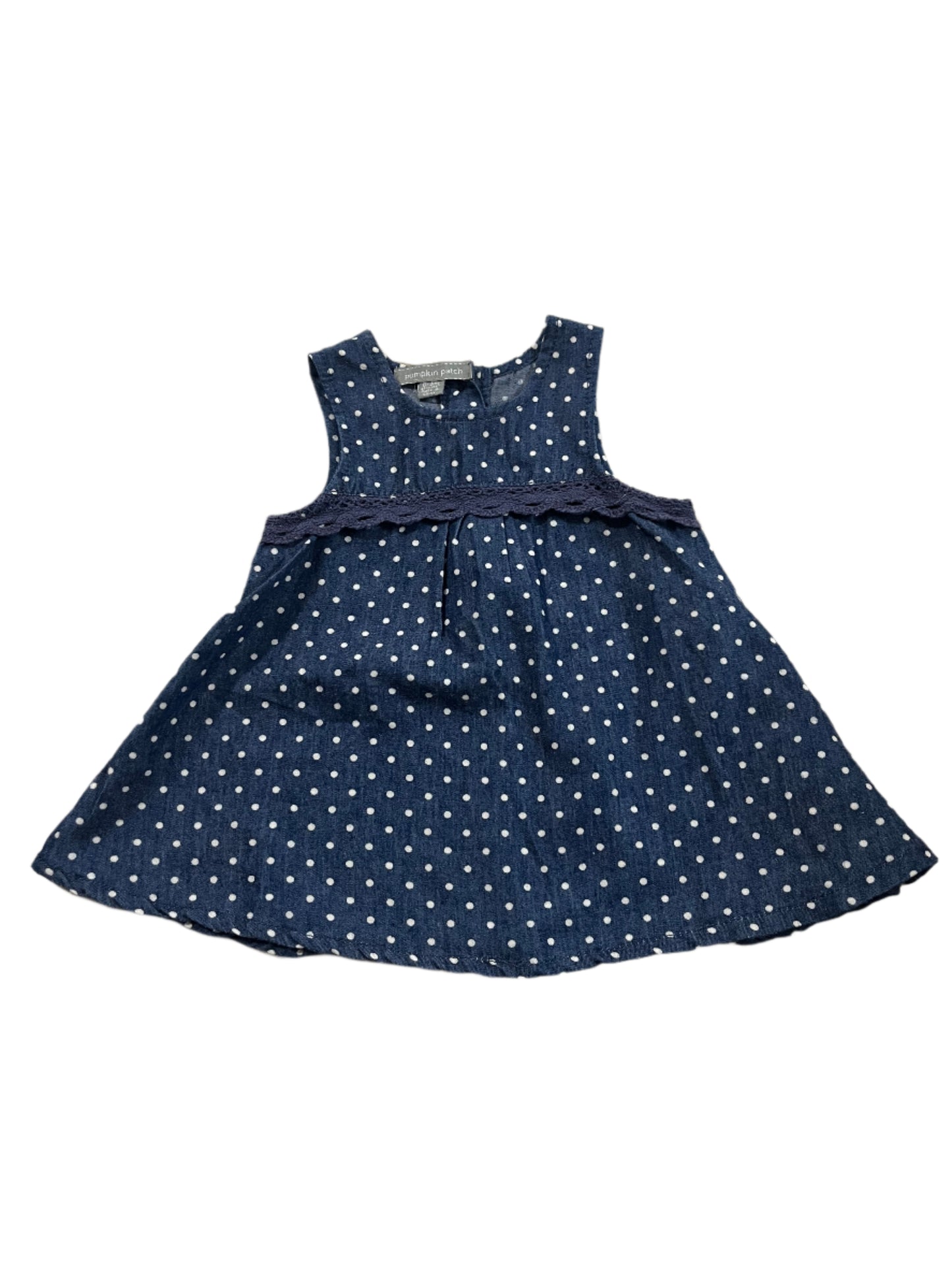 Polka Dot Denim Dress - Size 000