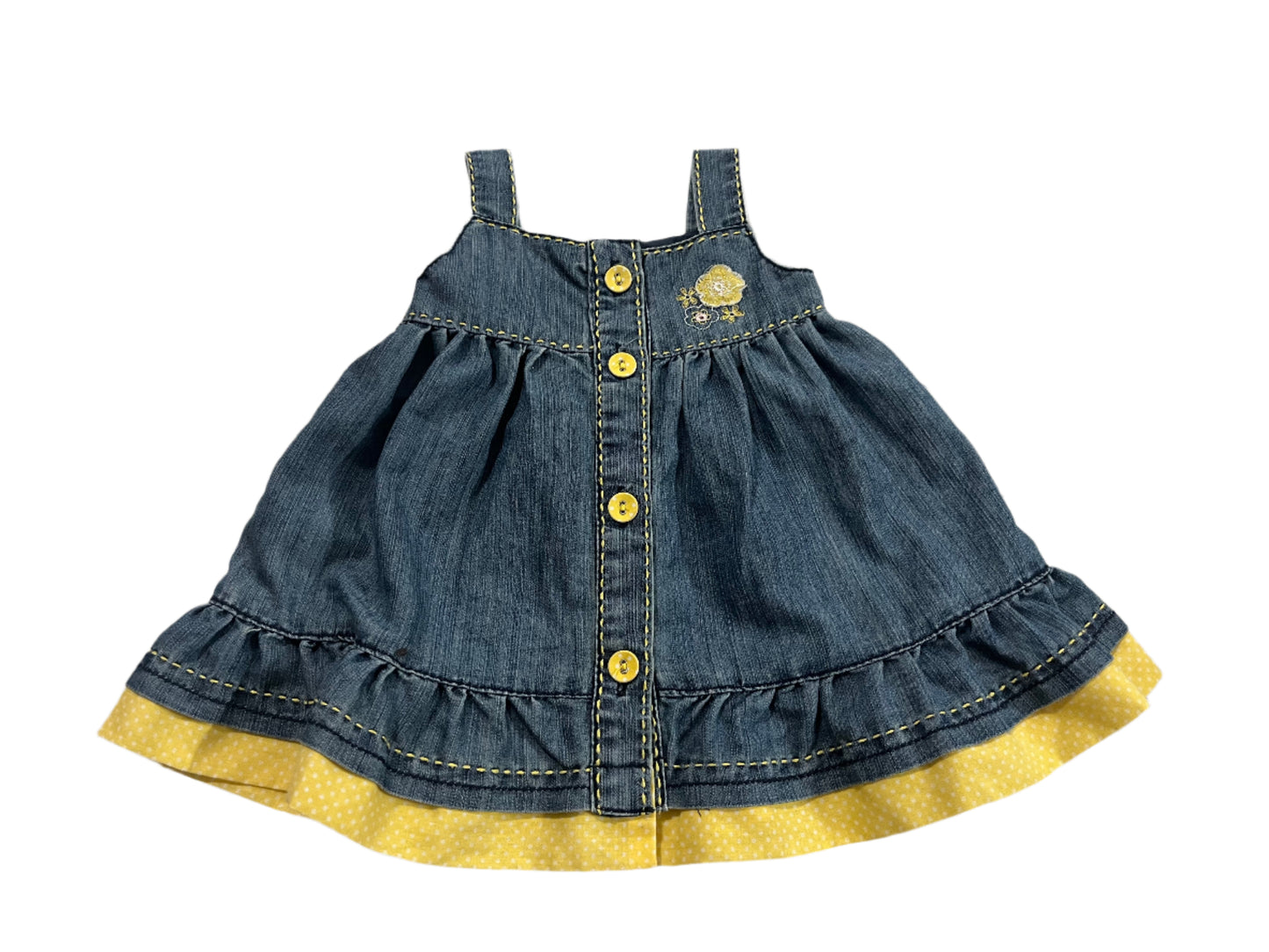 Denim Yellow Dress - Size 000