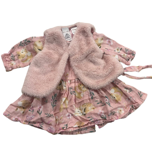 Pink Dress and Vest Set - Size 000