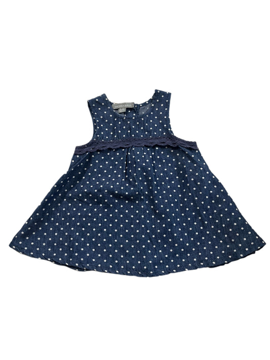 Polka Dot Denim Dress - Size 000