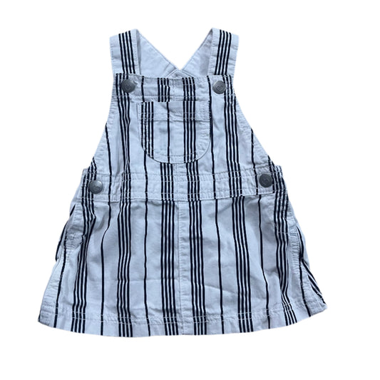Striped Pinafore Dress - Size 000