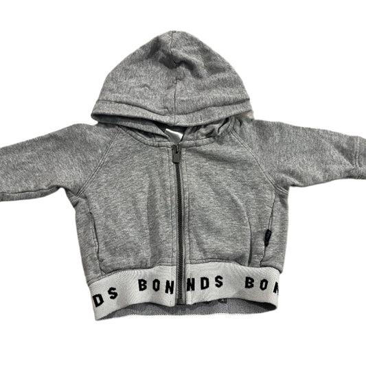Grey Bonds Zip Up Hoodie - Size 000